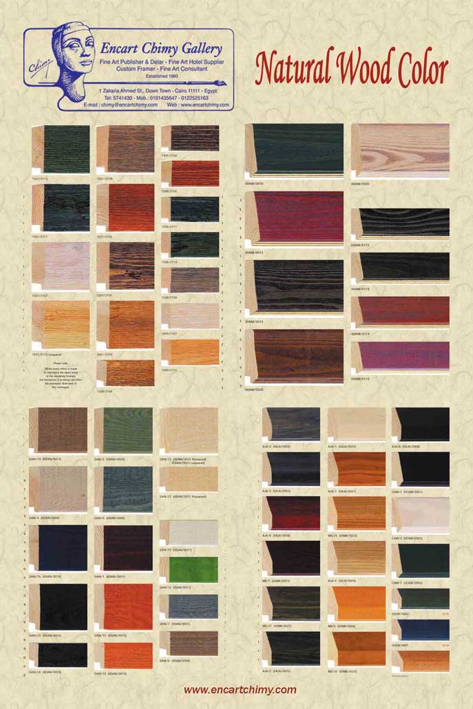 Wood Stain Color Chart